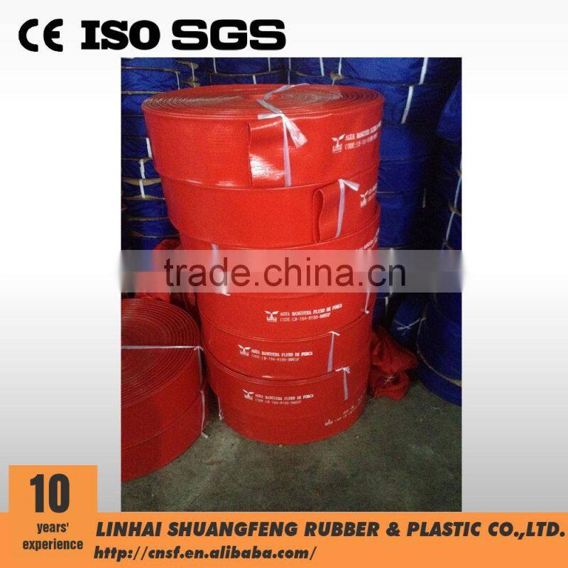 Red Heavy Duty Nitrile Rubber Covered Fire Resistant Hose with coupling