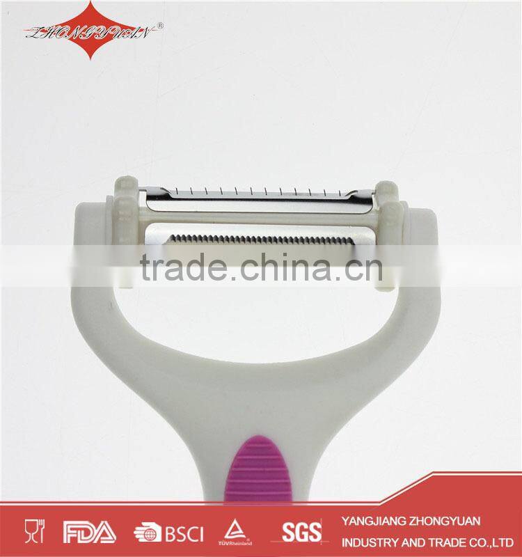 manual potato peeler stainless steel julienne and vegetable peeler with rubber handled