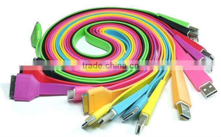 Colorful USB Phone Charger Data line for phone4 phone pad2 3