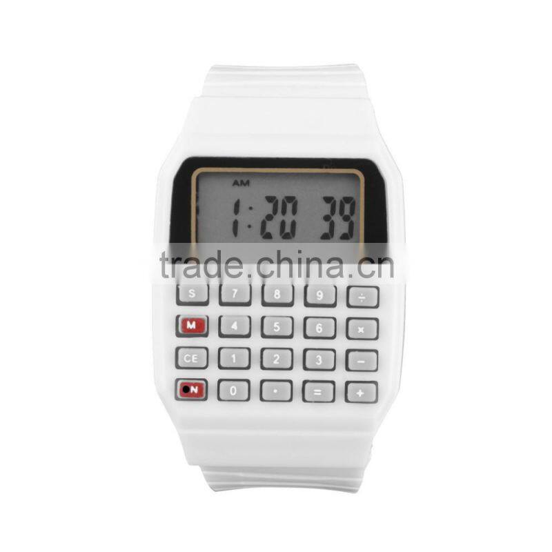 2016 Cute Children Smart Wrist Watch Silicone Wristband Watch Silicone Date Multi-Purpose Electronic Wrist Calculator Watch