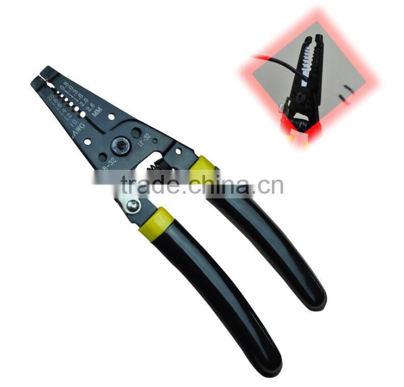0.8-2.6mm Wire Stripper With Dip Plastic Grip Handle