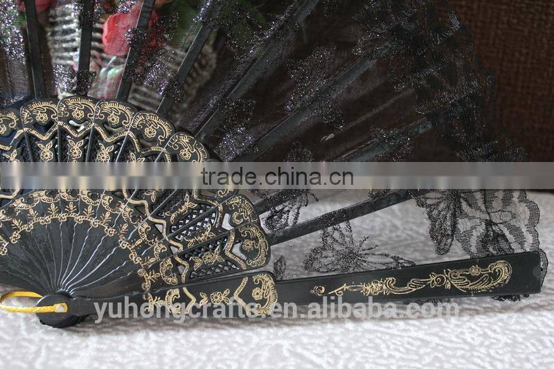 Lace plastic fan for wedding