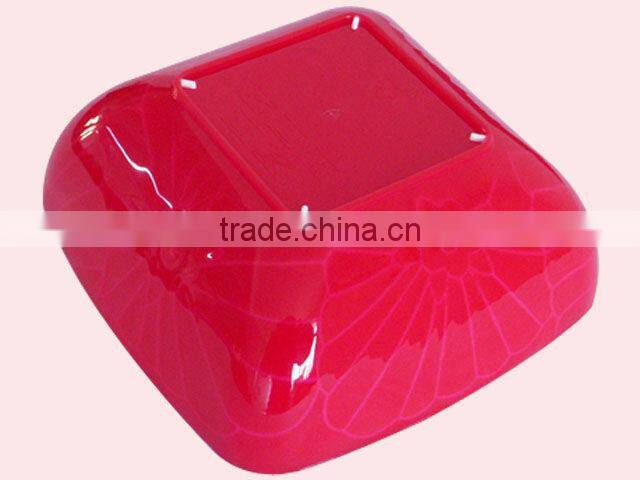 Small size square Dark Fringe Fruit Dish Salad Bowl