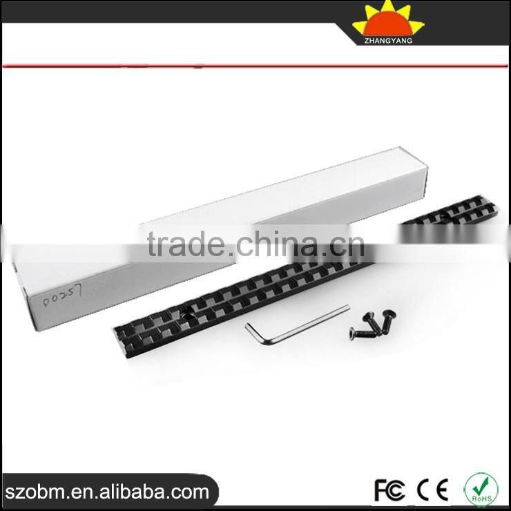 D0257 260mm Length Aluminum Alloy 21mm Rail weaver Adaptor for Tactical Flashlight Mount