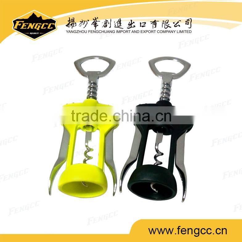 Zinc Alloy Metal And Plastic Red Wine Bottle Opener