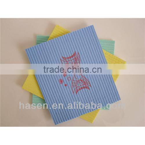 Printed magic cleaning kitchen sponges for washing dishes made in China