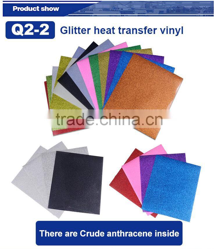 Get 300$ ready designs high quality glitter heat transfer vinyl
