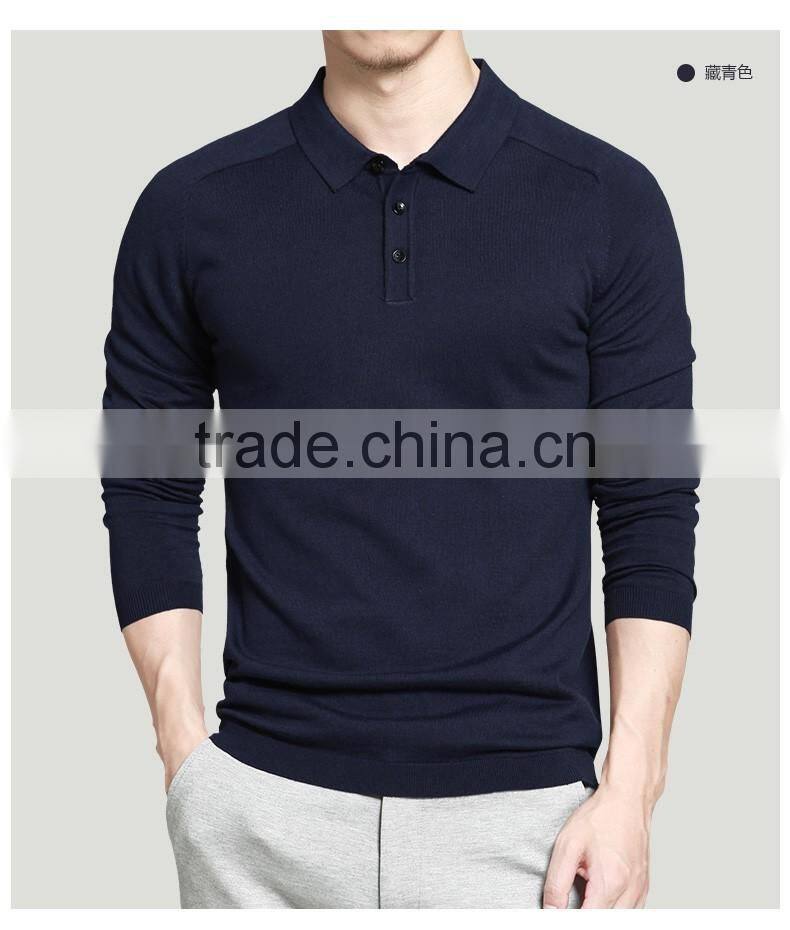 100% cotton long sleeve mens slim fit printing embroidery plain blank polo t-shirt
