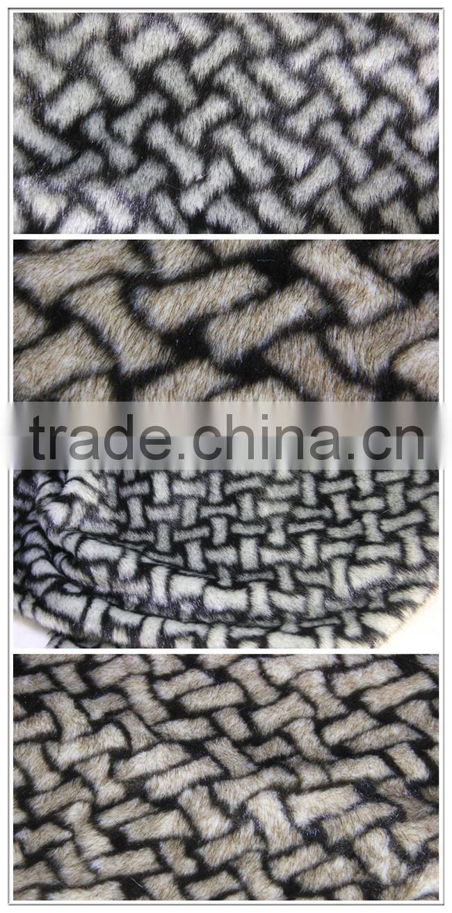 2015 white and black Imitation mink imitation fur fabric