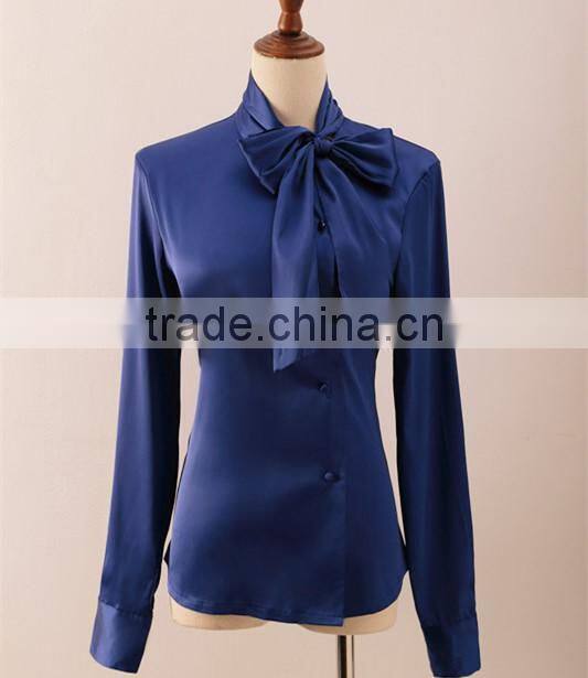made to measurepurple silk cotton blended business and casual shirt for office women