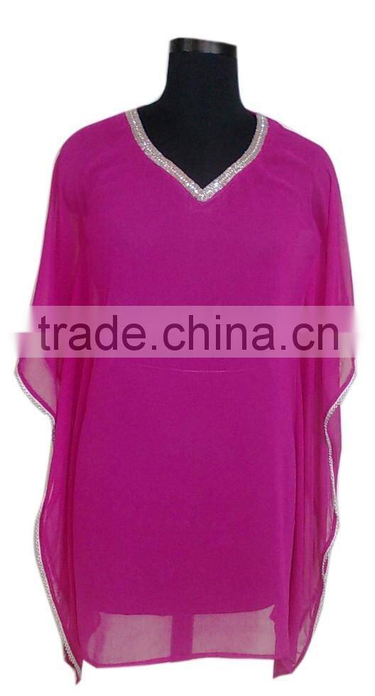 Printed Chiffon Beach Kaftan