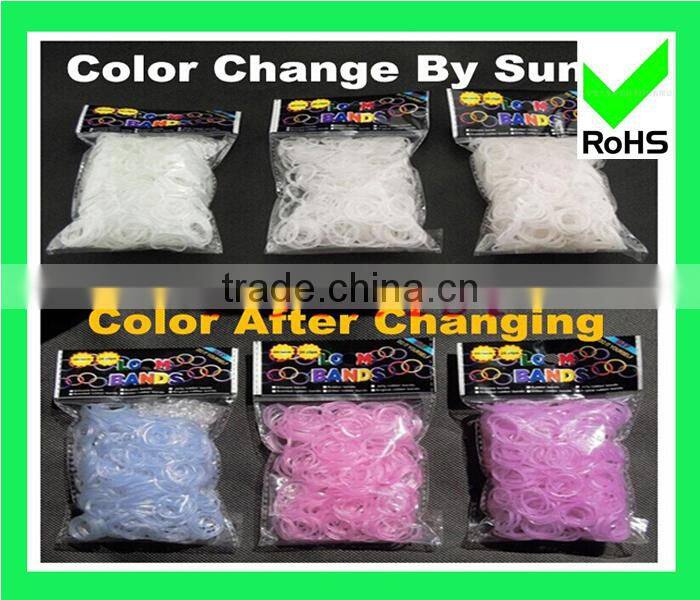 new arrival crazy selling rainbow rubber loom bands wholesale from China