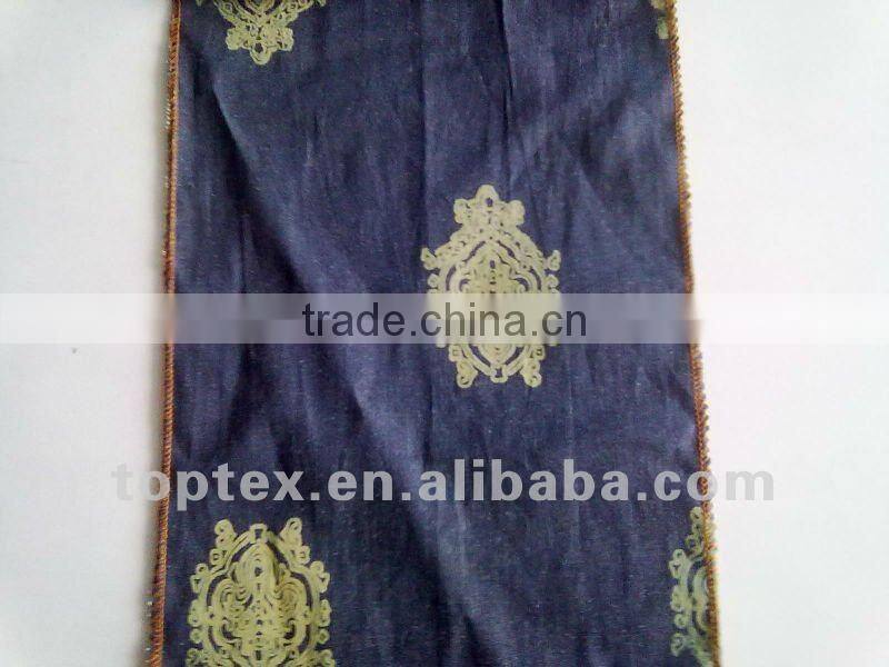 100% cotton printed indigo denim fabric for jeans