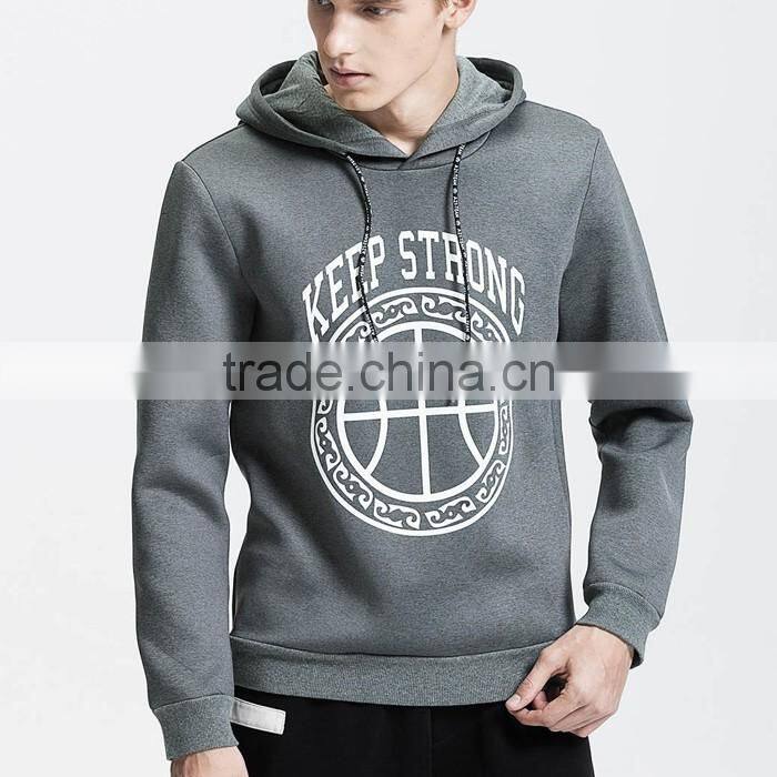 Newly spring warm slim fit printed dry fit hoodie wholesale