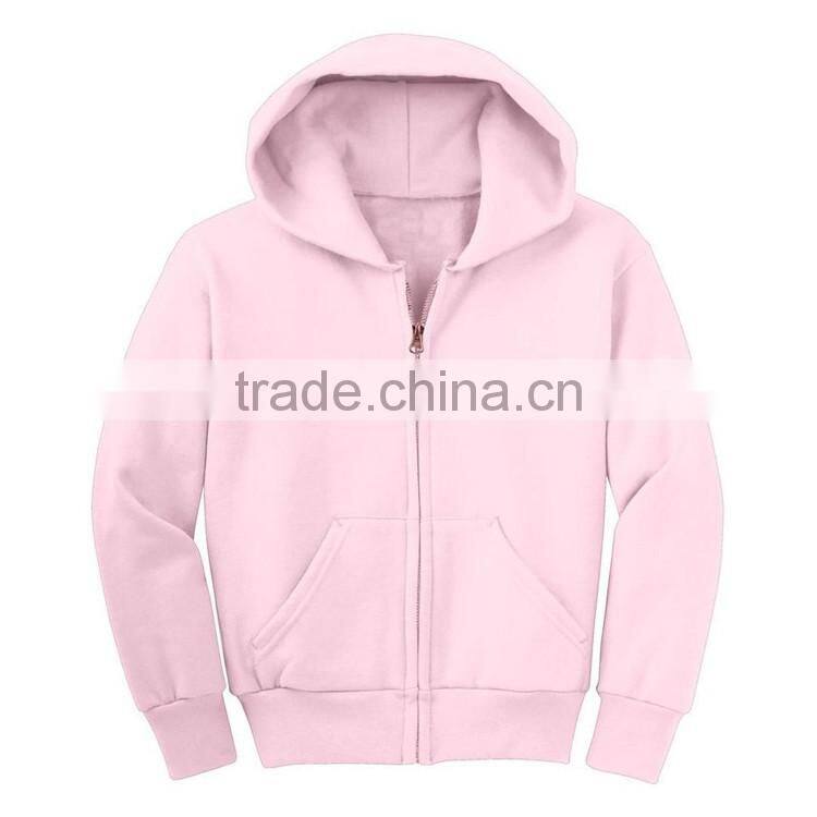 Children Clothing Manufacturer Bulk Custom Printed Blank Slim Fit Zipper Hoodie