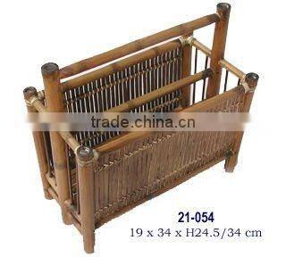 Bamboo magazine holder