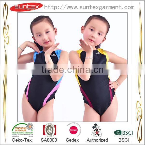 Factory fashion good elastane safe pro-environment OEKO tight close fitting bikini training sport swimsuit swimwear supplier
