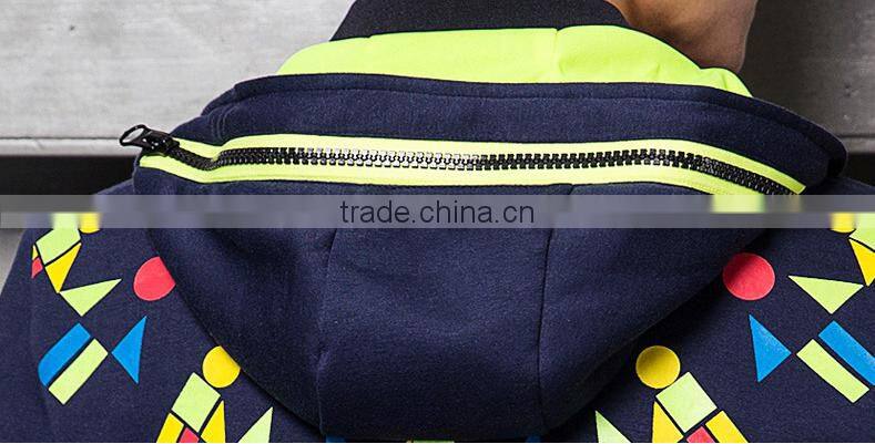 2015 fashion men's long sleeve cardigan hoodies coat of cultivate one's morality