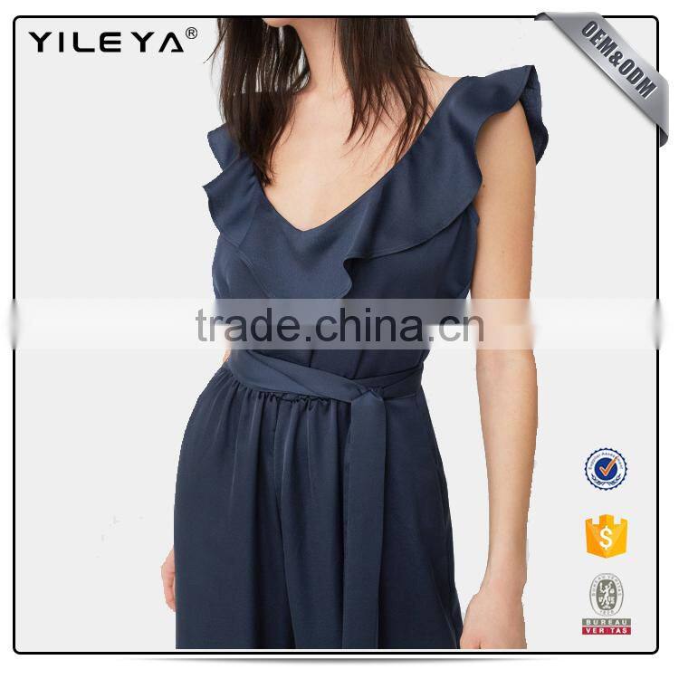 2017 summer fashion long floral sexy women jumpsuit