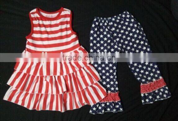 kids boutique clothing sets girl sweet toddler ruffle clothing baby girl cotton dress outfit