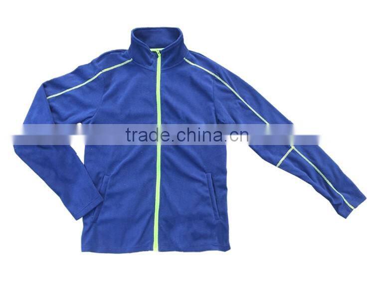 Mens casual outdoor sports knitted wear plain cheap fleece jacket