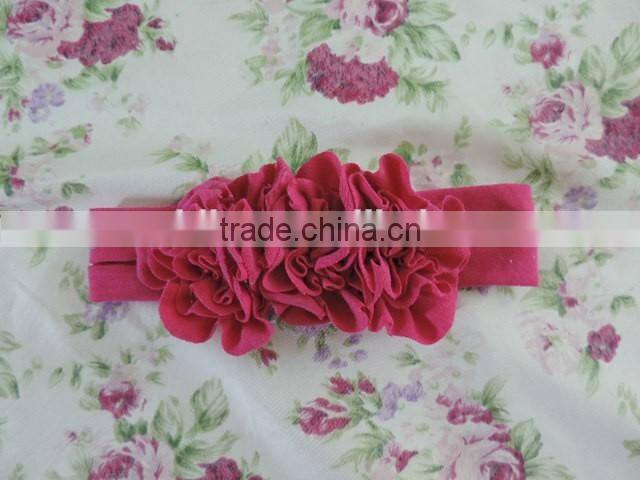 2016 Baby flower headbands wholesale infant cotton hair band Baby headwear flower hair elastic headbands for babies