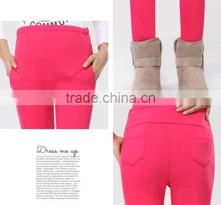 Pregnant women pants, high-waisted pants, thick warm pants