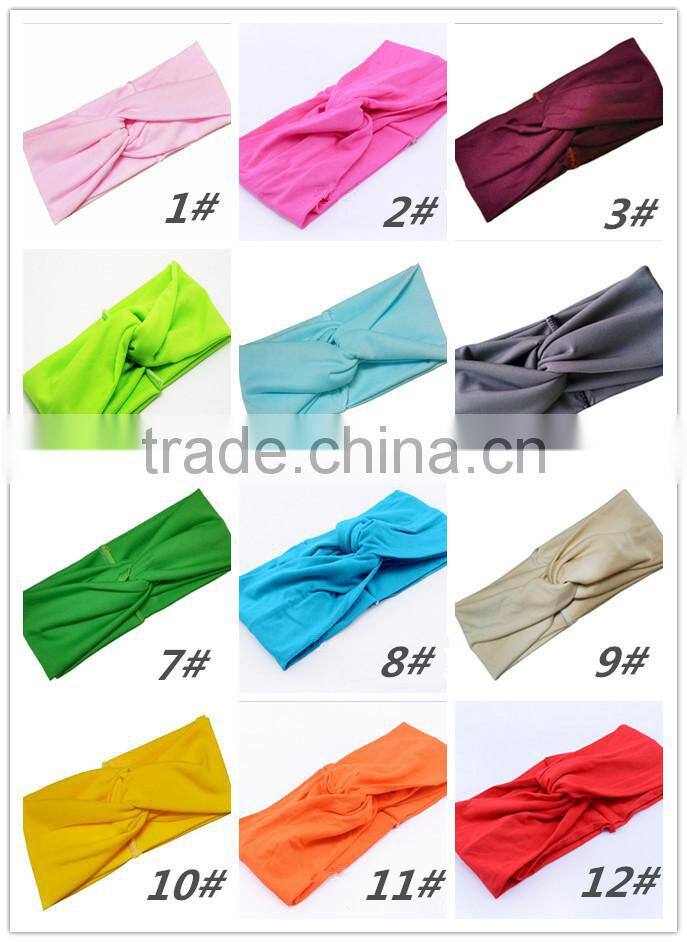 2015 alibaba wholesale knit jersey turban headband
