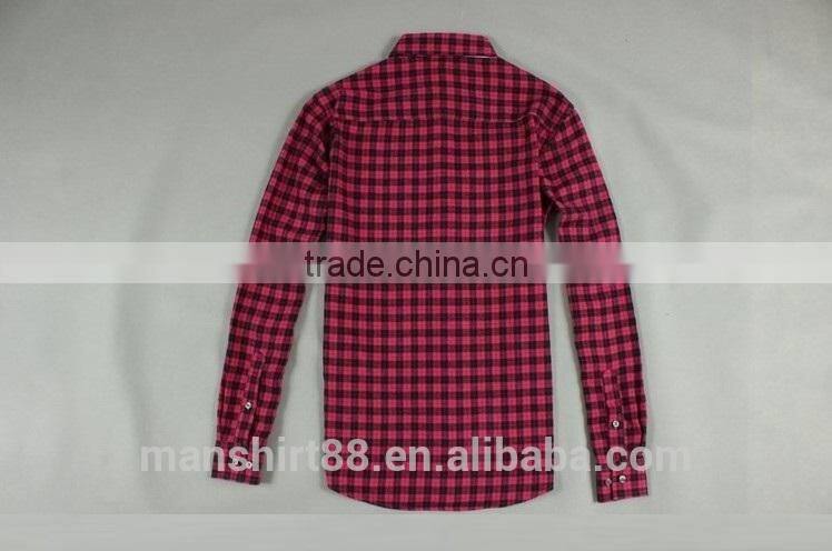 latest winter design button down flannel couple shirt plaid shirt