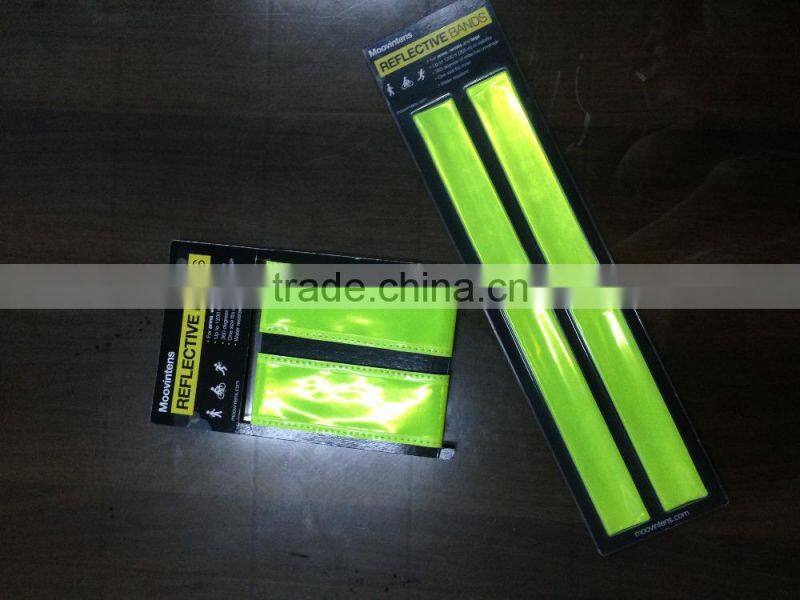 high visible safety running sports wear reflective wrist slap band