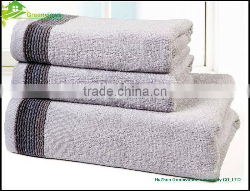 Eco-friendly Soft Bamboo Towel Set Factory Price Gift Bamboo Fiber Towel Set With Customized logo bamboo towel set