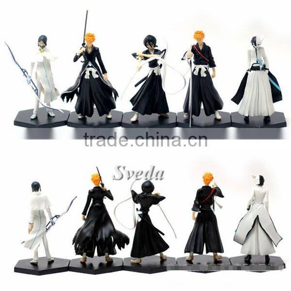 Japanese Anime Bleach action figure PVC dolls 12cm Set of 5pcs action figure toys gift box packing