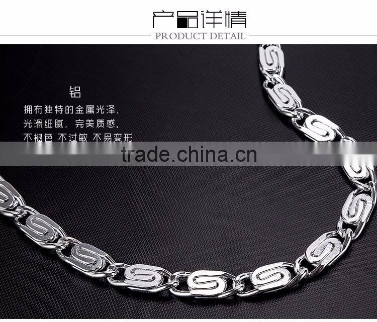 aluminum chain metal pendant necklace hip hop necklace Thick metal accessories fashion pendant jewelry
