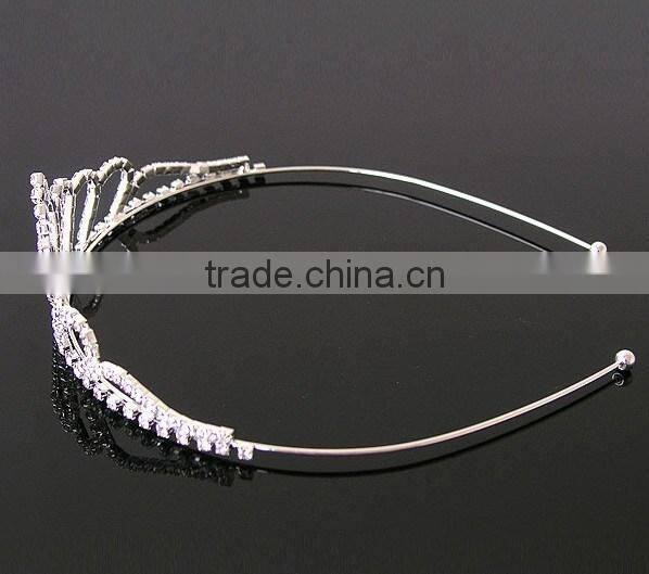 Pretty Tiara Wedding Bridal Crown Clear Rhinestones Crystal Headband