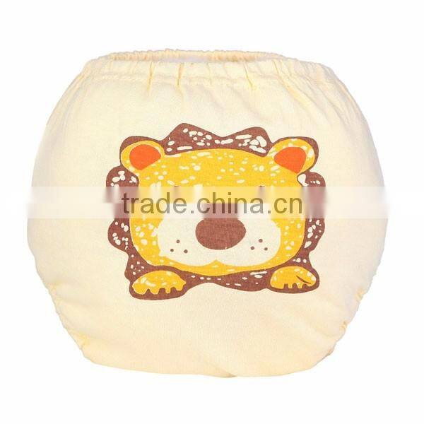 yellow lion pattern design soft training pants baby cloth diaper