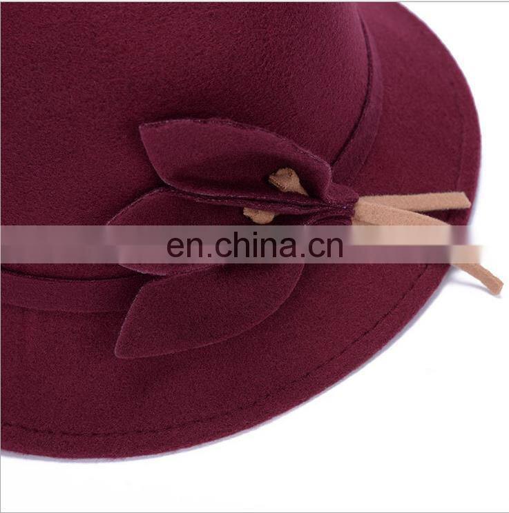 Best selling new fashion ladies popular vintage winter party flower hats fascinators felt womens hats