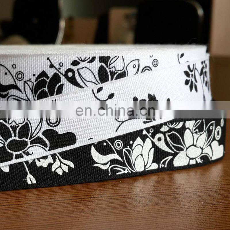 Super quality 100% printed cotton ribbon for washing label