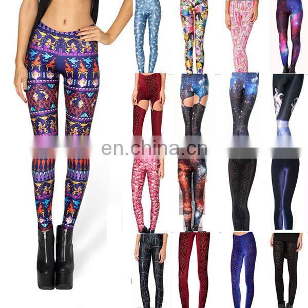 custom made sublimation printed womens sports fitness leggings