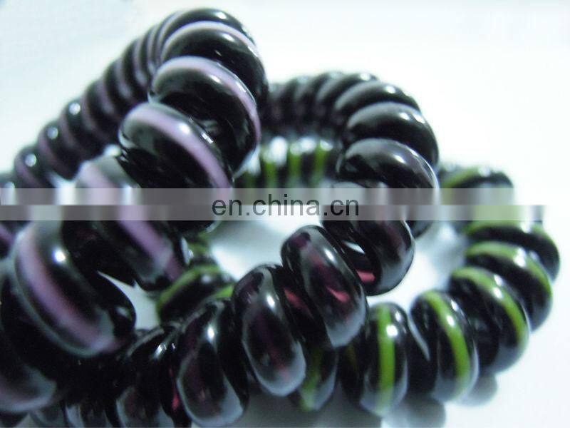 Wholesale Stripe Telephone Wire Hair Tie for Women