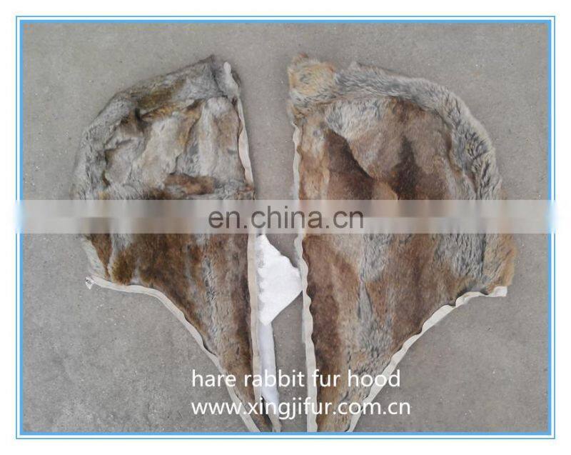 hare rabbit fur hood lining for jacket