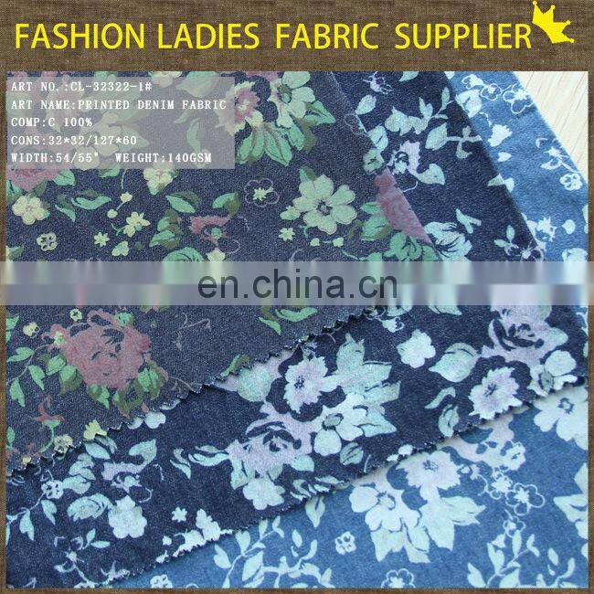 denim made in china good price denim jacket high quality print denim febric