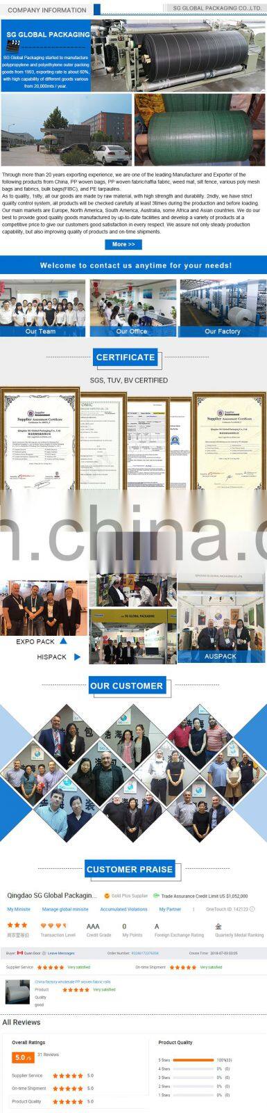 Erosion Control Polypropylene Plastic Silt Fence Fabric