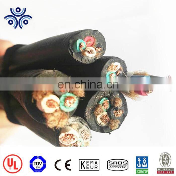 Flexible 3x16 3x14 3x12 3x10 4x10 4x8 AWG 600V SOOW Rubber Cable