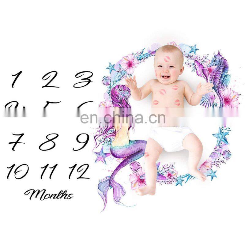 2019 super soft birthday photography baby monthly milestone blanket