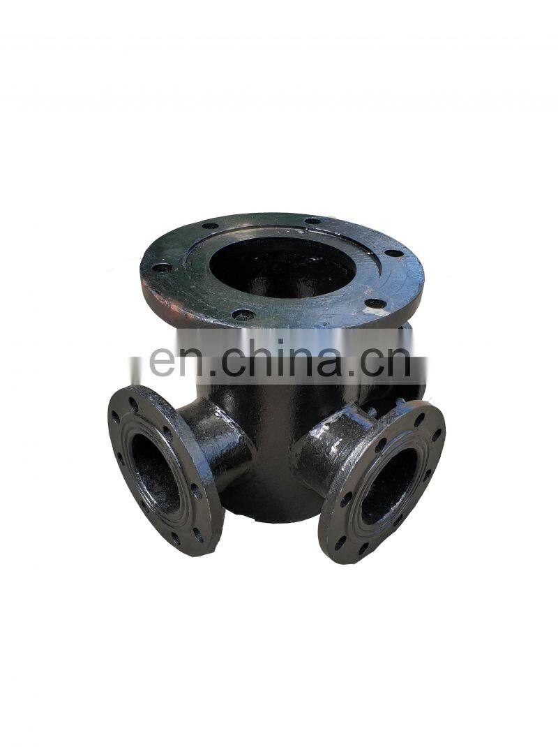 Russian standard flange tee with stand for hydrant ductile iron