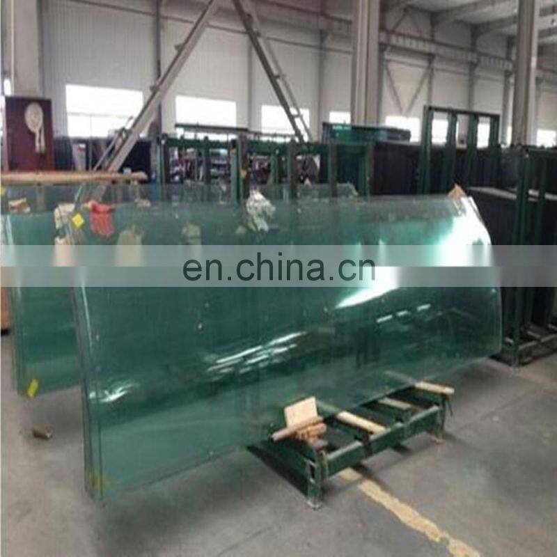 big size big radius clear curved tempered glass