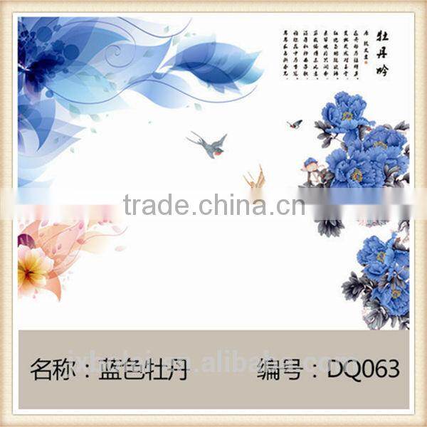 Sela Wei Large Chinese TV Sofa Backdrop Tile 3D Color Carving Art Green Leaves Can Be Customized Tiles