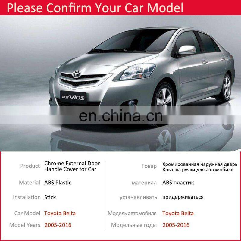 for Toyota Belta XP90 2005~2016 Chrome Door Luxuriou Handle Cover Trim Set Cap Car Styling Accessories 2006 2007 2008 2009 2010