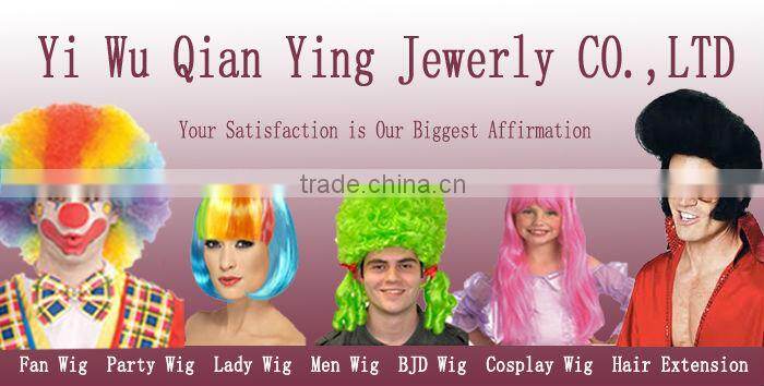 white new design cheap wholesale curly carnival party wigs