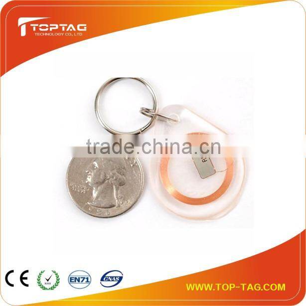 UHF TK4100 rfid keyfob for single journey rfid keyfob